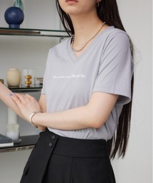 フロントメッセージロゴTシャツ