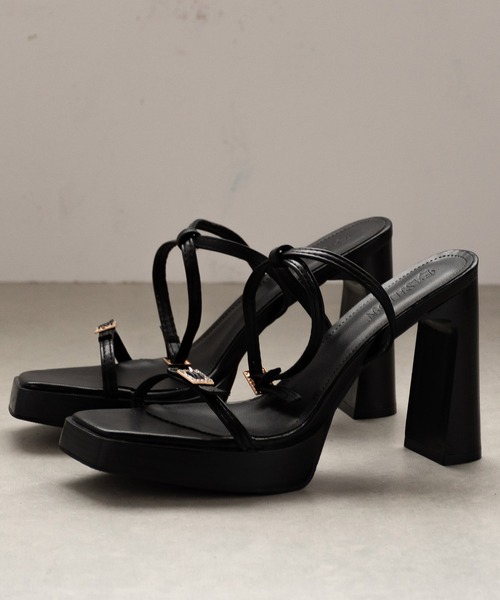 SVEC(シュベック)の「ブロックハイヒール アンクルストラップ サンダル(サンダル・レディース・ブラック系その他/ブラック・37/39/35)」の14枚目の写真