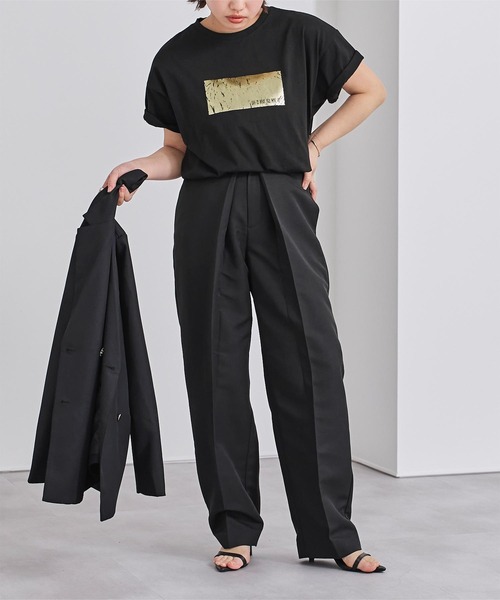 UR'S（ユアーズ）の「箔プリントTシャツ（Tシャツ/カットソー・レディース・ホワイト系その他/ブラック系その他2/ホワイト系その他2/ブラック系その他/ピンク系その他・M）」の20枚目の写真