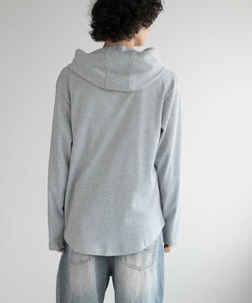 aimoha(アイモハ)の「aimoha men HEAVY COTTON KNIT HOODIE(パーカー・メンズ・グレー/ブラック/ホワイト・LARGE/X-LARGE/XX-LARGE/XXX-LARGE)」の6枚目の写真