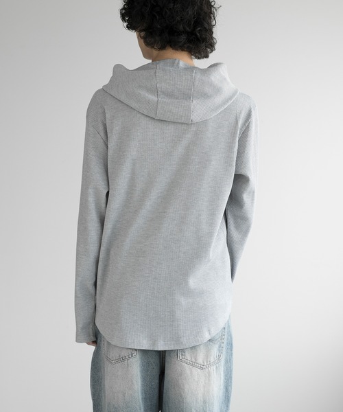 aimoha(アイモハ)の「aimoha men HEAVY COTTON KNIT HOODIE(パーカー・メンズ・グレー/ブラック/ホワイト・LARGE/X-LARGE/XX-LARGE/XXX-LARGE)」の15枚目の写真