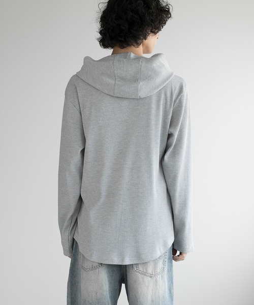 aimoha(アイモハ)の「aimoha men HEAVY COTTON KNIT HOODIE(パーカー・メンズ・グレー/ブラック/ホワイト・LARGE/X-LARGE/XX-LARGE/XXX-LARGE)」の16枚目の写真