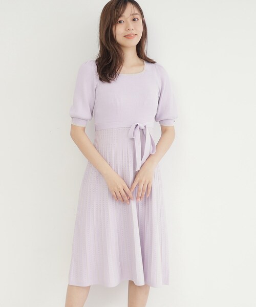 index（インデックス）の「◇バイカラープリーツニット