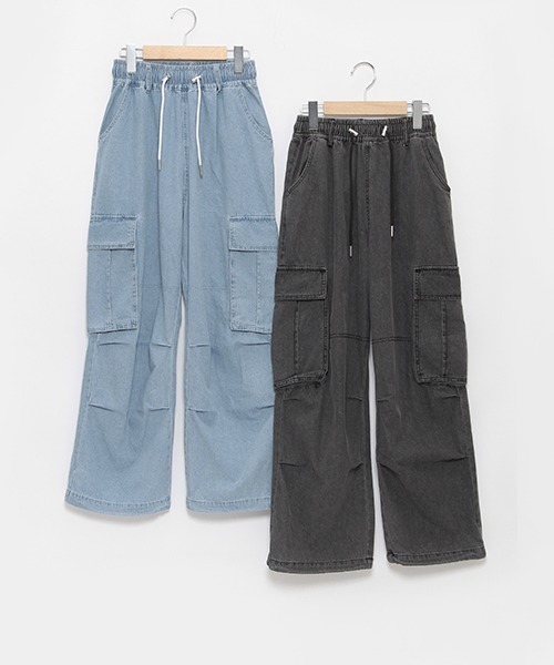 LOVETOXIC（ラブトキシック）の「【LTXC/冷感】デニムカーゴ（その他パンツ・キッズ・サックスブルー/グレー・LL/L/M/S）」の9枚目の写真