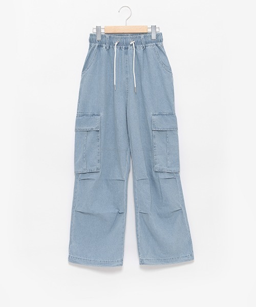 LOVETOXIC（ラブトキシック）の「【LTXC/冷感】デニムカーゴ（その他パンツ・キッズ・サックスブルー/グレー・LL/L/M/S）」の6枚目の写真