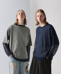 HARE | リバーシブルシアーレイヤードカットソー(HARE)(Tシャツ/カットソー)