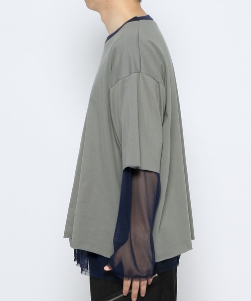 HARE（ハレ）の「リバーシブルシアーレイヤードカットソー(HARE)（Tシャツ/カットソー・メンズ・ブラック/グレー/ブラック系その他・FREE）」の17枚目の写真