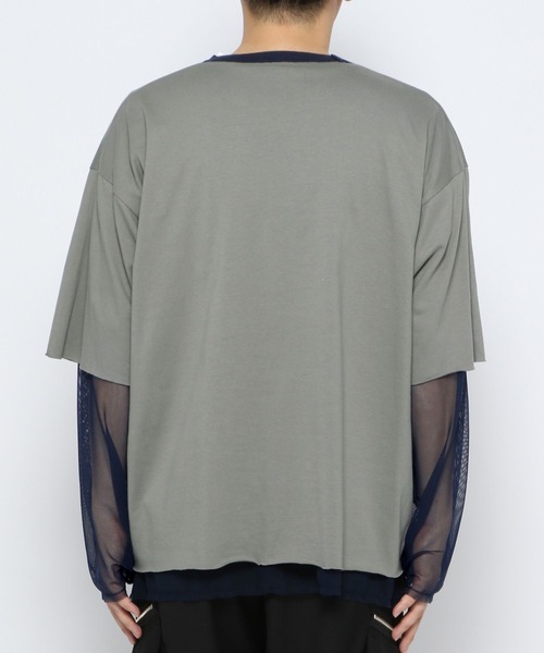 HARE（ハレ）の「リバーシブルシアーレイヤードカットソー(HARE)（Tシャツ/カットソー・メンズ・ブラック/グレー/ブラック系その他・FREE）」の16枚目の写真