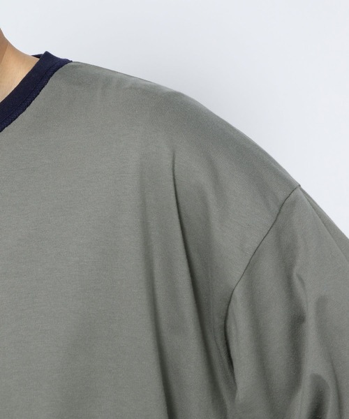 HARE（ハレ）の「リバーシブルシアーレイヤードカットソー(HARE)（Tシャツ/カットソー・メンズ・ブラック/グレー/ブラック系その他・FREE）」の14枚目の写真