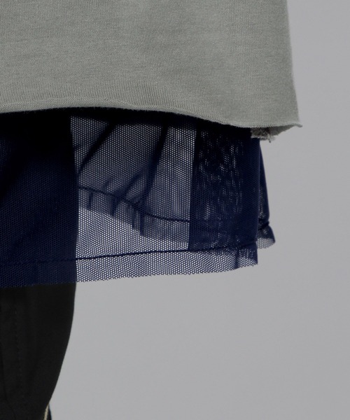 HARE（ハレ）の「リバーシブルシアーレイヤードカットソー(HARE)（Tシャツ/カットソー・メンズ・ブラック/グレー/ブラック系その他・FREE）」の6枚目の写真