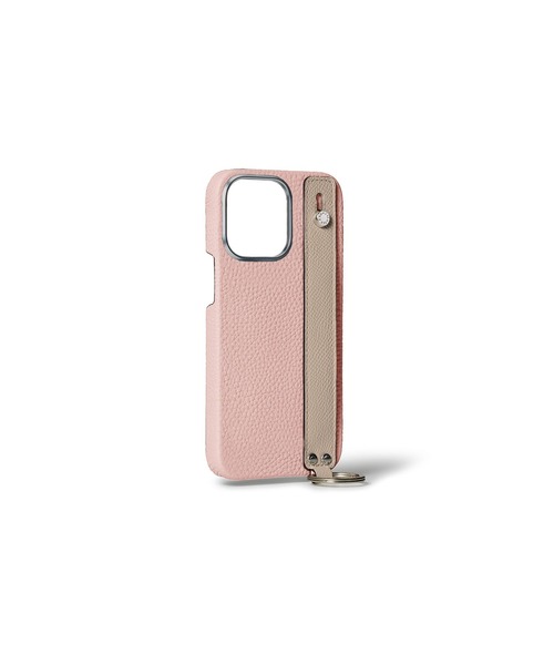 iPhone 15 Pro) ハンドル付き バックカバーケース シュリンクレザー