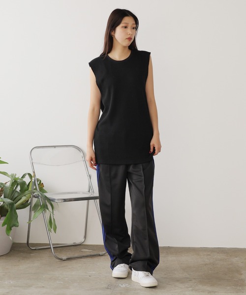 ROOPTOKYO(ループトウキョウ)の「ワッフルノースリーブタンクトップ(タンクトップ・メンズ・ホワイト系1/ホワイト系2/ホワイト系3/ブラック系1/ブラック系2/ブラック系3・M/L)」の2枚目の写真