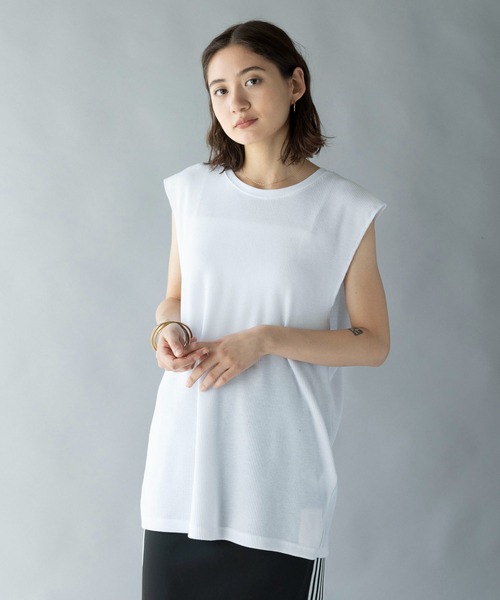 ROOPTOKYO(ループトウキョウ)の「ワッフルノースリーブタンクトップ(タンクトップ・メンズ・ホワイト系1/ホワイト系2/ホワイト系3/ブラック系1/ブラック系2/ブラック系3・M/L)」の12枚目の写真