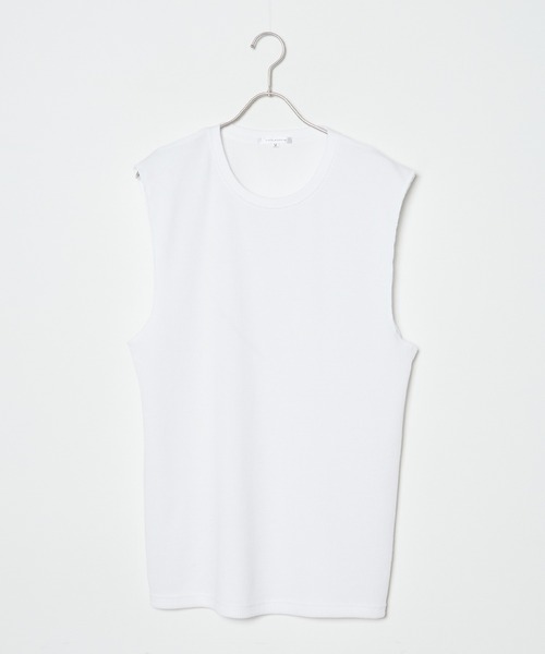 ROOPTOKYO(ループトウキョウ)の「ワッフルノースリーブタンクトップ(タンクトップ・メンズ・ホワイト系1/ホワイト系2/ホワイト系3/ブラック系1/ブラック系2/ブラック系3・M/L)」の11枚目の写真
