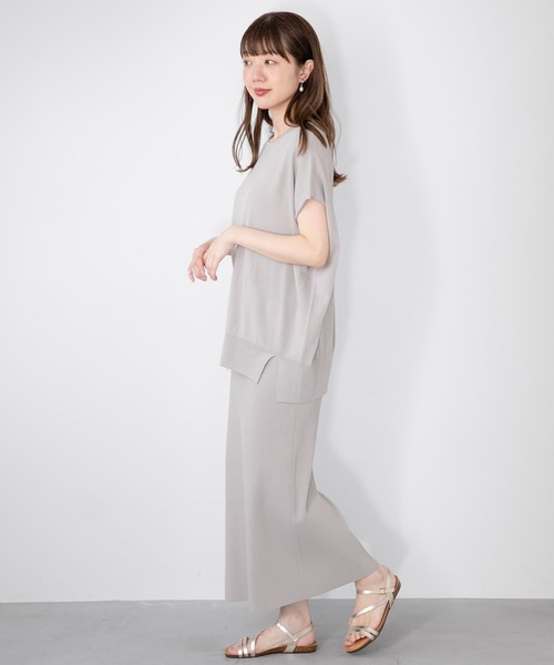 URBAN RESEARCH Sonny Label（アーバンリサーチサニーレーベル）の「『WEB限定』『洗濯可』フレンチトップス×スカートニットSET（ワンピース・レディース・グレー/ブラック/ベージュ・FREE）」の11枚目の写真