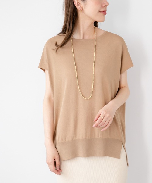 URBAN RESEARCH Sonny Label（アーバンリサーチサニーレーベル）の「『WEB限定』『洗濯可』フレンチトップス×スカートニットSET（ワンピース・レディース・グレー/ブラック/ベージュ・FREE）」の21枚目の写真