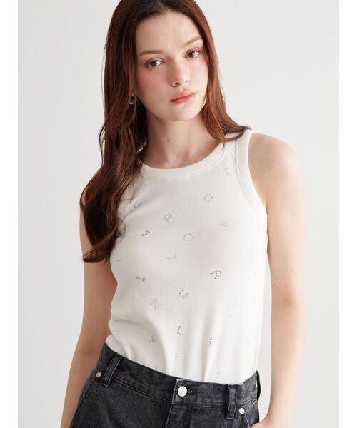 CALNAMUR カップインリボンタンクトップ セール】CUP IN RIBBON TANK TOP/カップインリボンタンクトップ