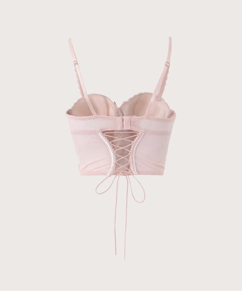 カップインレースフィッシュボーンキャミ Cup In Lace Fishbone Cami（キャミソール）｜LA POMME petit（ラポミ・プチ）