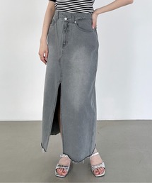 Heather | デニムスリットロングスカート　129898(デニムスカート)