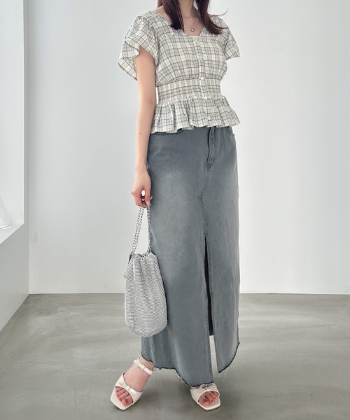 Heather（ヘザー）の「デニムスリットロングスカート　129898（デニムスカート・レディース・グレー/ブルー・S/M）」の17枚目の写真