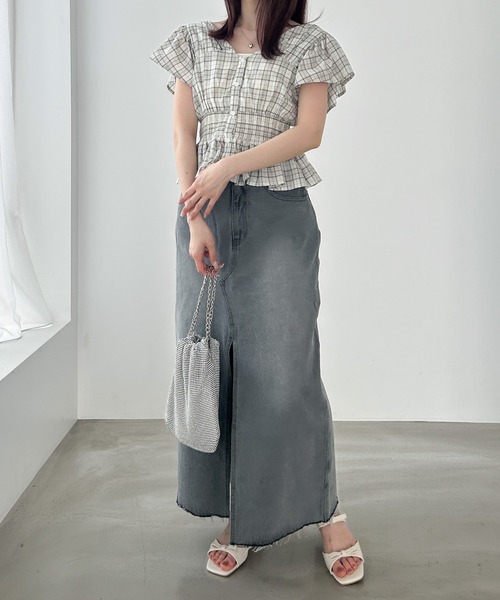 Heather（ヘザー）の「デニムスリットロングスカート　129898（デニムスカート・レディース・グレー/ブルー・S/M）」の18枚目の写真