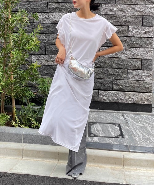 ketty cherie（ケティシェリー）の「【UVカット】ハイゲージカットワンピース≪手洗い可能≫（ワンピース・レディース・ネイビー/ホワイト・M）」の2枚目の写真