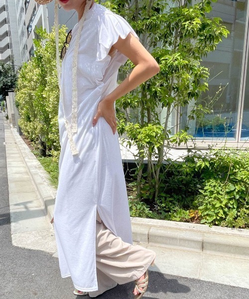 ketty cherie（ケティシェリー）の「【UVカット】ハイゲージカットワンピース≪手洗い可能≫（ワンピース・レディース・ネイビー/ホワイト・M）」の11枚目の写真