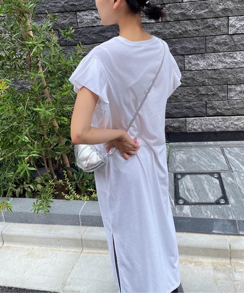 ketty cherie（ケティシェリー）の「【UVカット】ハイゲージカットワンピース≪手洗い可能≫（ワンピース・レディース・ネイビー/ホワイト・M）」の6枚目の写真