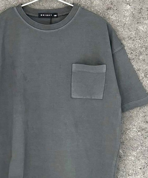 THE CASUAL(カジュアル)の「ピグメント オーバーサイズ ポケット Tシャツ(Tシャツ/カットソー・キッズ・グリーン/チャコール/ネイビー/ブラック/パープル/ベージュ・110cm/130cm/140cm/150cm/160cm/120cm)」の8枚目の写真