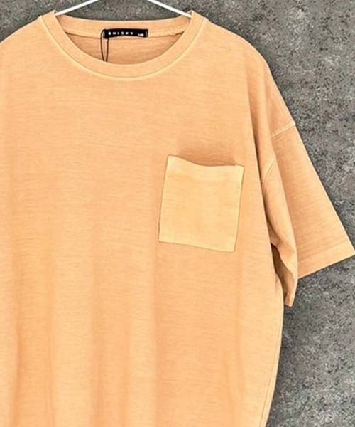 THE CASUAL(カジュアル)の「ピグメント オーバーサイズ ポケット Tシャツ(Tシャツ/カットソー・キッズ・グリーン/チャコール/ネイビー/ブラック/パープル/ベージュ・110cm/130cm/140cm/150cm/160cm/120cm)」の9枚目の写真