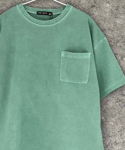 THE CASUAL(カジュアル)の「ピグメント オーバーサイズ ポケット Tシャツ(Tシャツ/カットソー・キッズ・グリーン/チャコール/ネイビー/ブラック/パープル/ベージュ・110cm/130cm/140cm/150cm/160cm/120cm)」の10枚目の写真