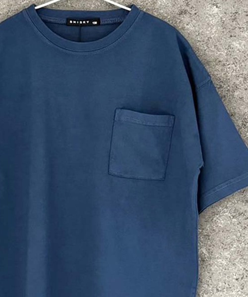 THE CASUAL(カジュアル)の「ピグメント オーバーサイズ ポケット Tシャツ(Tシャツ/カットソー・キッズ・グリーン/チャコール/ネイビー/ブラック/パープル/ベージュ・110cm/130cm/140cm/150cm/160cm/120cm)」の11枚目の写真