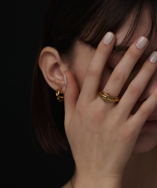 CENE(セネ)の「【CENE】セネ/トリプルコネクトリング(リング・レディース・シルバー×ゴールド/ゴールド/シルバー・#11/#13)」の1枚目の写真