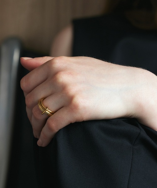 CENE(セネ)の「【CENE】セネ/トリプルコネクトリング(リング・レディース・シルバー×ゴールド/ゴールド/シルバー・#11/#13)」の5枚目の写真