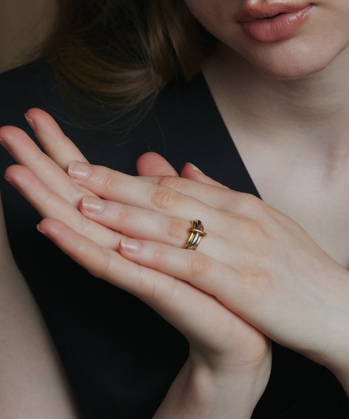 CENE(セネ)の「【CENE】セネ/トリプルコネクトリング(リング・レディース・シルバー×ゴールド/ゴールド/シルバー・#11/#13)」の11枚目の写真