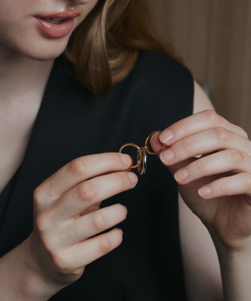 CENE(セネ)の「【CENE】セネ/トリプルコネクトリング(リング・レディース・シルバー×ゴールド/ゴールド/シルバー・#11/#13)」の13枚目の写真