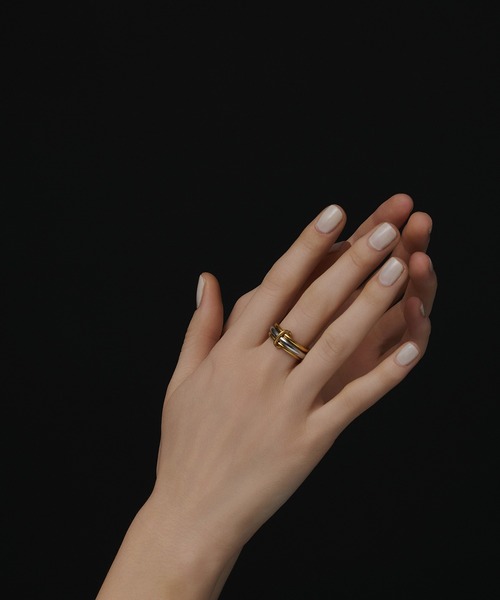 CENE(セネ)の「【CENE】セネ/トリプルコネクトリング(リング・レディース・シルバー×ゴールド/ゴールド/シルバー・#11/#13)」の19枚目の写真