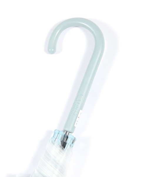 studio CLIP（スタディオクリップ）の「ギンガムチェックフロストビニール傘（長傘・レディース・チャコール/ブルー/ベージュ・FREE）」の12枚目の写真