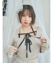 EATME | 【EATME×ENAKO】リボンキャミニットセット（セットアップ可能）(ニット/セーター)