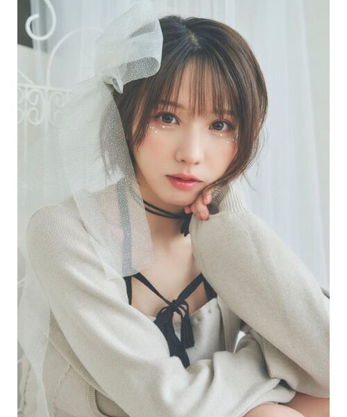 EATME(イートミー)の「【EATME×ENAKO】リボンキャミニットセット(セットアップ可能)(ニット/セーター・レディース・グレー/ブラック・FREE)」の9枚目の写真