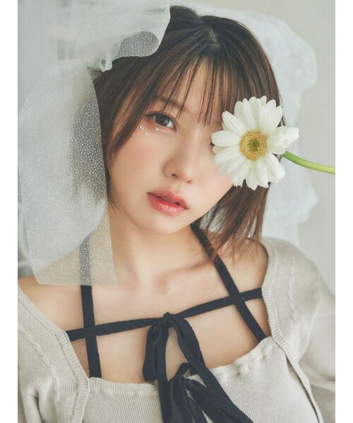 EATME(イートミー)の「【EATME×ENAKO】リボンキャミニットセット(セットアップ可能)(ニット/セーター・レディース・グレー/ブラック・FREE)」の8枚目の写真