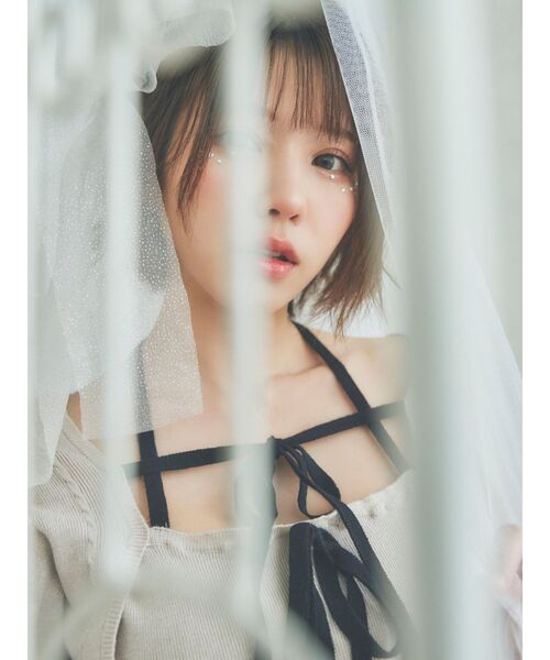 EATME(イートミー)の「【EATME×ENAKO】リボンキャミニットセット(セットアップ可能)(ニット/セーター・レディース・グレー/ブラック・FREE)」の7枚目の写真