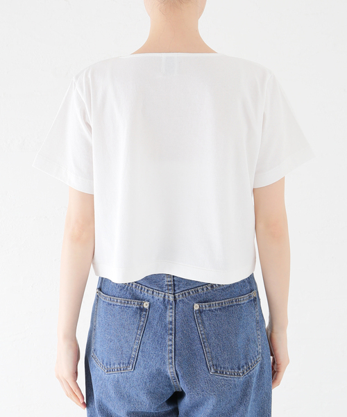 U by SPICK&SPAN(ユーバイスピックアンドスパン)の「ハーフスリーブリボントップス(Tシャツ/カットソー・レディース・ホワイト・FREE)」の9枚目の写真