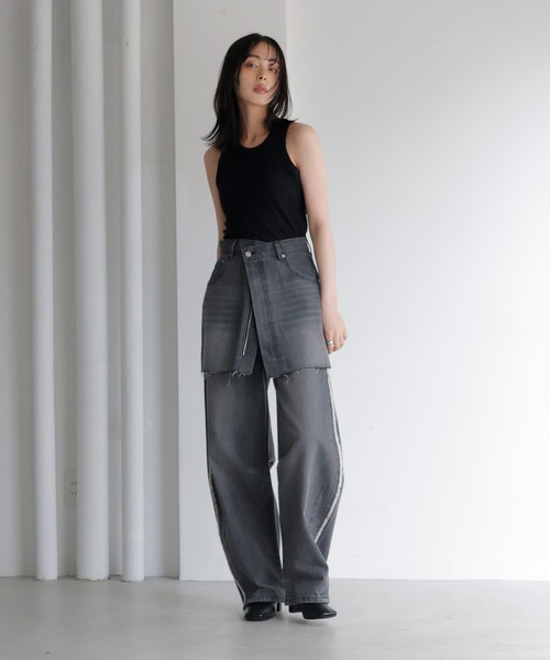 LIAN(リアン)の「デニムミニラップスカート(デニムスカート・レディース・ブルー系その他/ブラック/ブルー・SMALL/MEDIUM)」の17枚目の写真