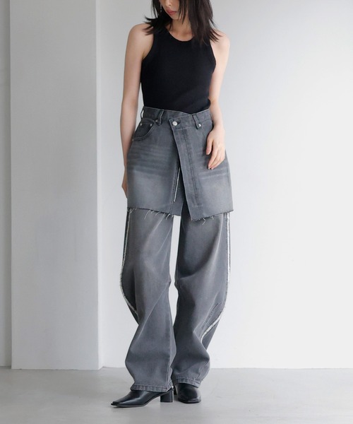 LIAN(リアン)の「デニムミニラップスカート(デニムスカート・レディース・ブルー系その他/ブラック/ブルー・SMALL/MEDIUM)」の18枚目の写真