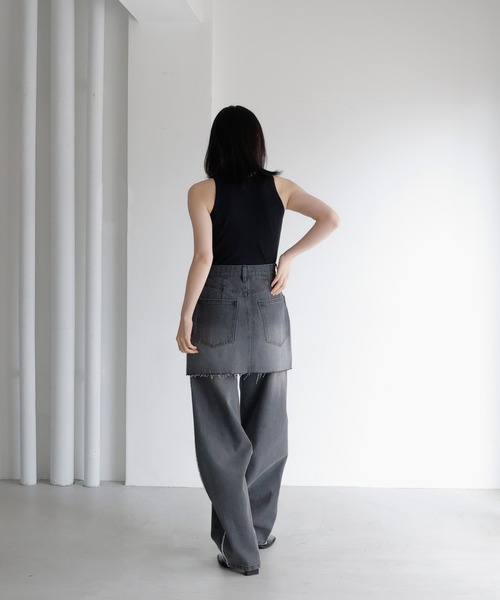 LIAN(リアン)の「デニムミニラップスカート(デニムスカート・レディース・ブルー系その他/ブラック/ブルー・SMALL/MEDIUM)」の20枚目の写真