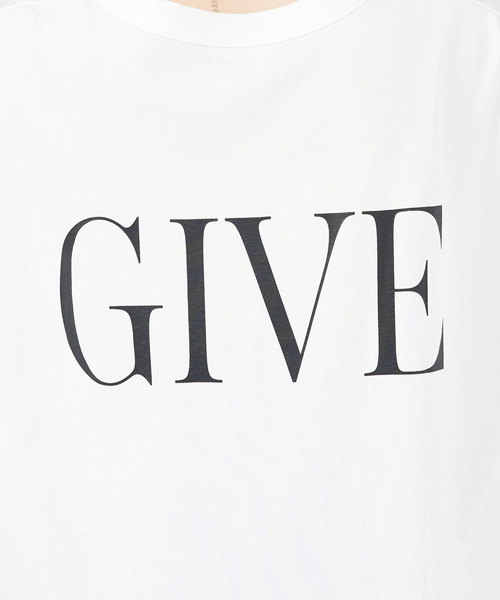 margaux（マルゴー）の「【MARGAUX】RIP/GIVE　ロゴTシャツ（Tシャツ/カットソー・レディース・ブラック/ホワイト・フリー）」の5枚目の写真