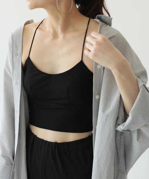 EMILY WEEK×FRAMeWORK Vバックブラキャミソール セール】EMILY WEEK×FRAMeWORK Yバッククロップドブラ