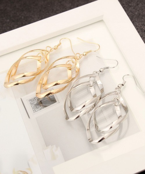 Miniministore(ミニミニストア)の「菱形 ピアス レディース 多層(ピアス(両耳用)・レディース・シルバー/ゴールド・FREE)」の7枚目の写真