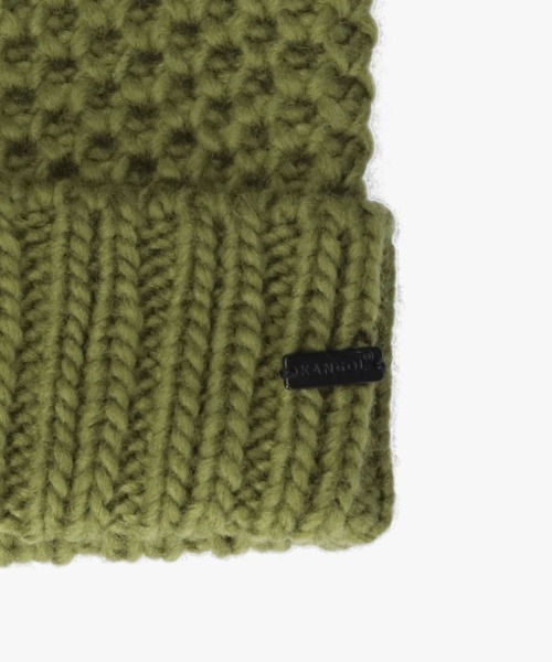 KANGOL(カンゴール)の「KANGOL CHUNKY BEANIE / カンゴール(ニットキャップ/ビーニー・レディース・ライトグレー/グリーン/ブラック・ONE SIZE)」の9枚目の写真